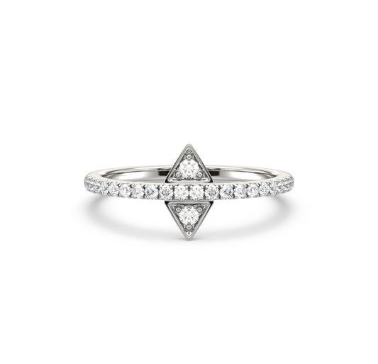 Aubrie Two Sided Triangle Diamond Ring