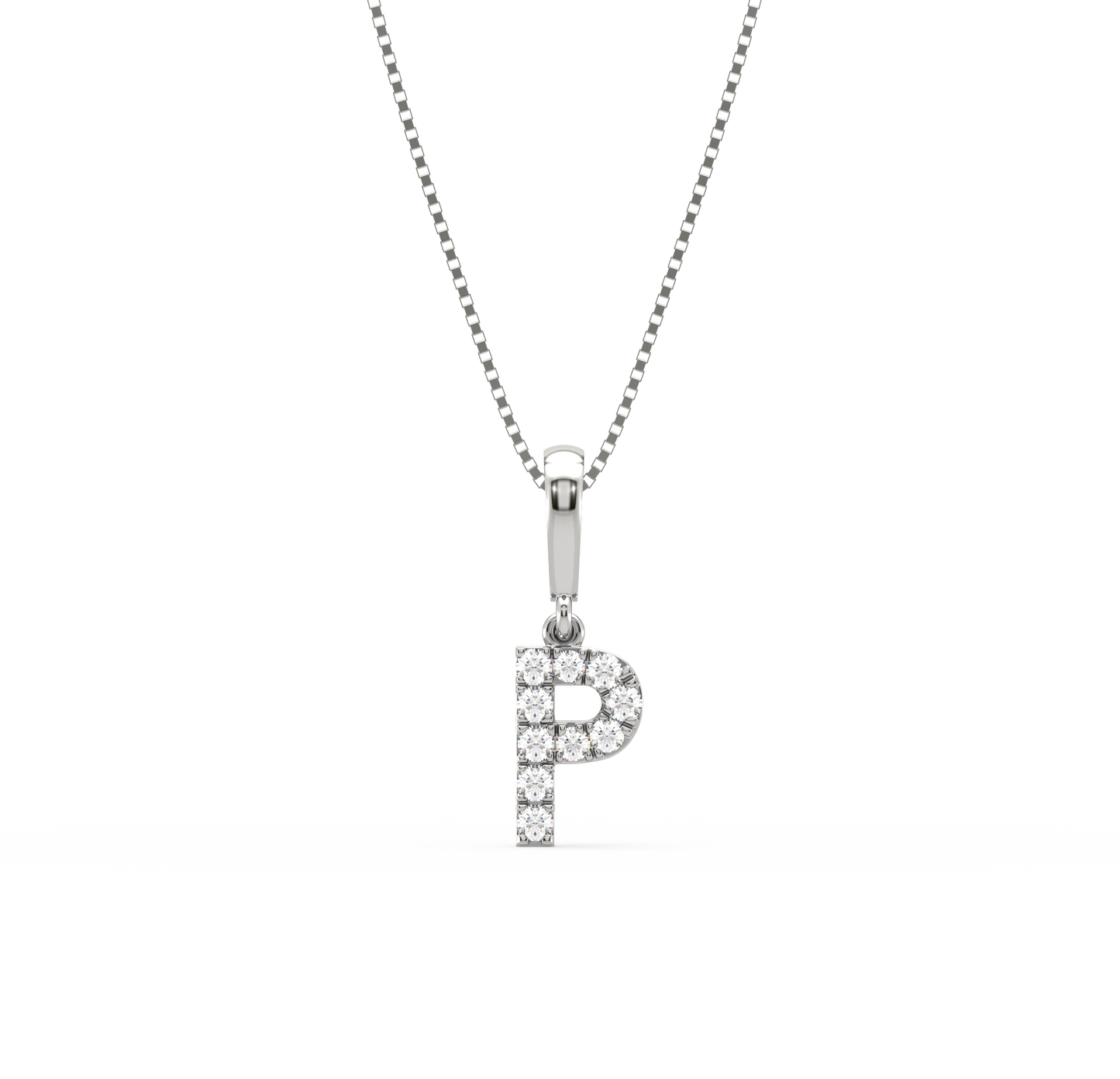 P Alphabet Diamond Pendant