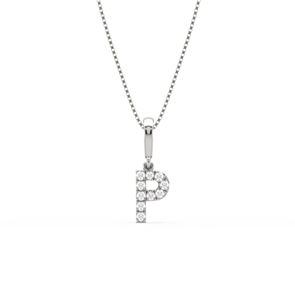 P Alphabet Diamond Pendant