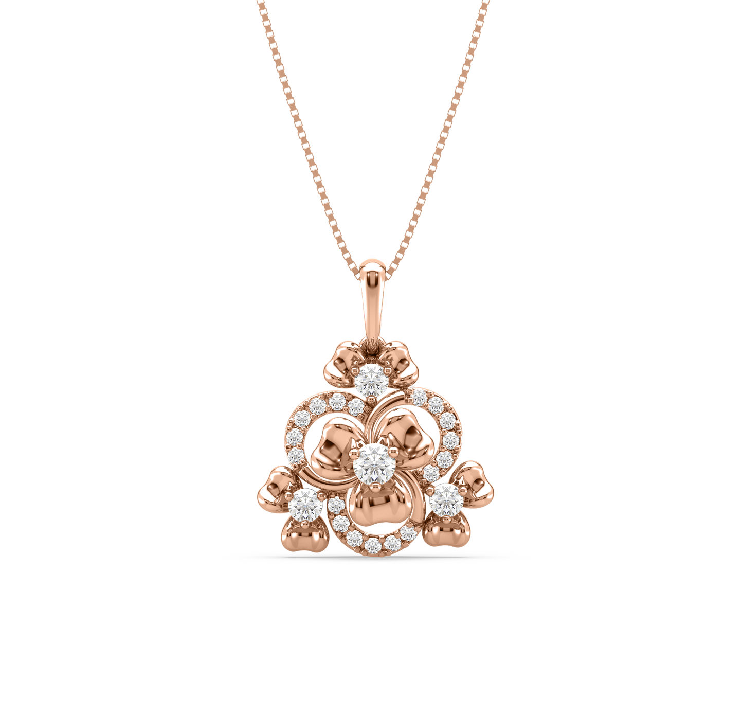 Daisy Bouquet Diamond Pendant