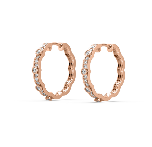 Rita Wavy Diamond Hoops