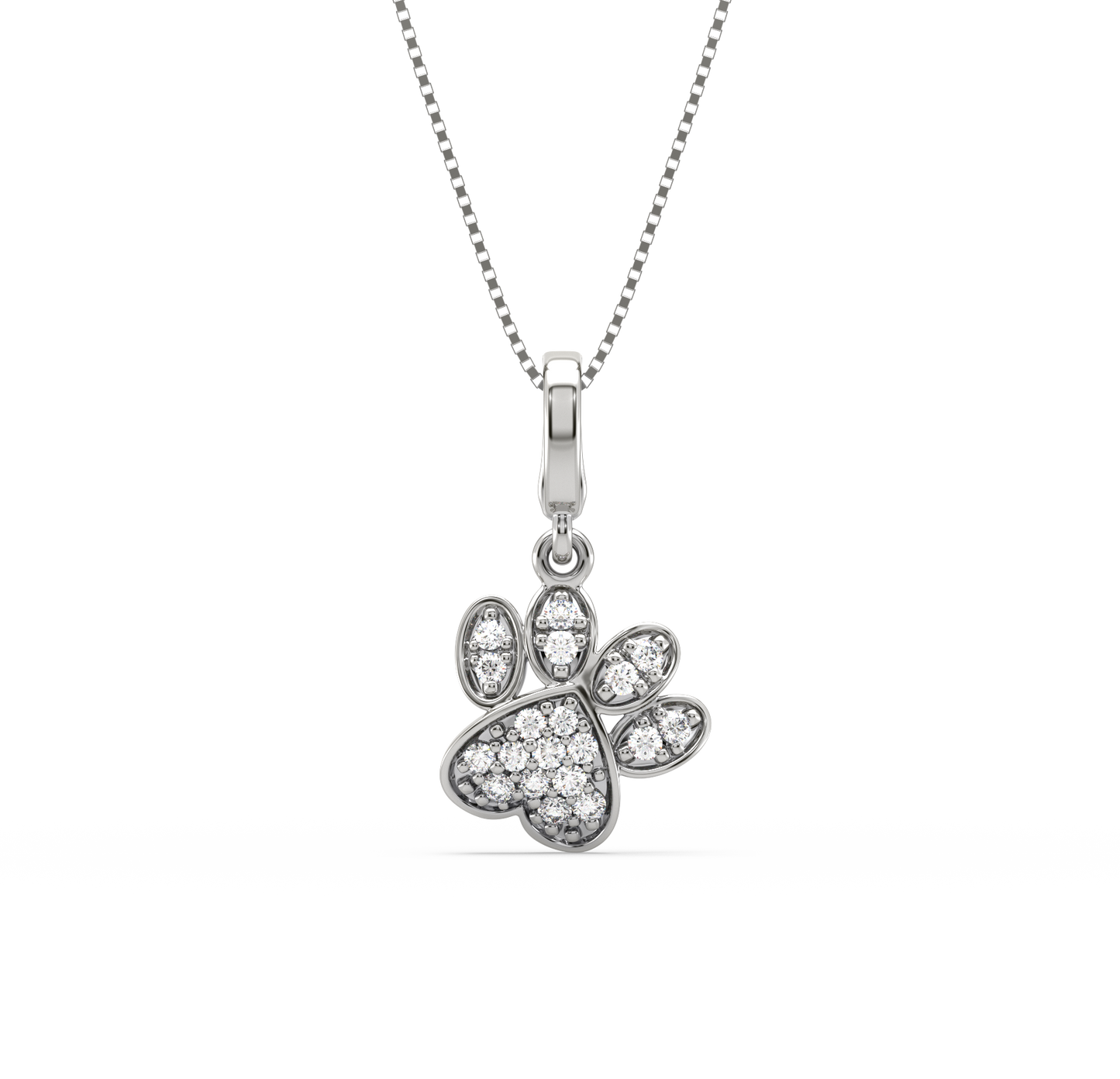 Abby Paw Diamond Pendant