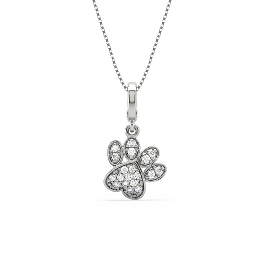 Abby Paw Diamond Pendant