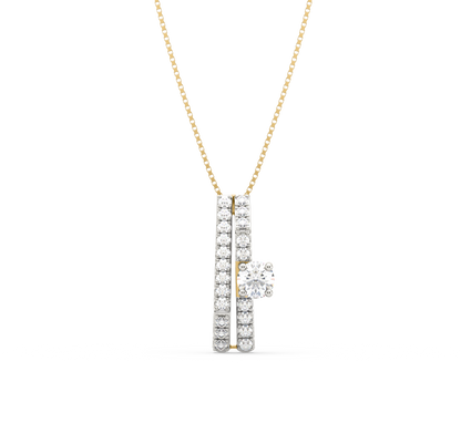 Rosalie 2-Line Diamond Pendant