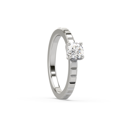 Arial Single Stone Solitaire Ring