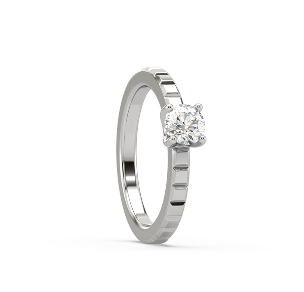 14k White Gold Round 1 ct. tw. Solitaire Diamond Engagement Ring | Robbins  Brothers