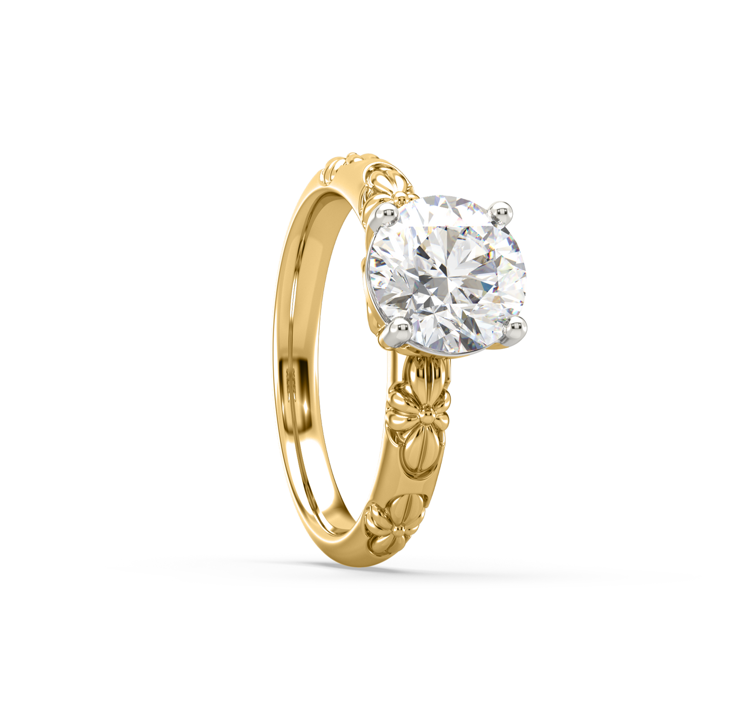 Sienna Flower Solitaire Diamond Ring