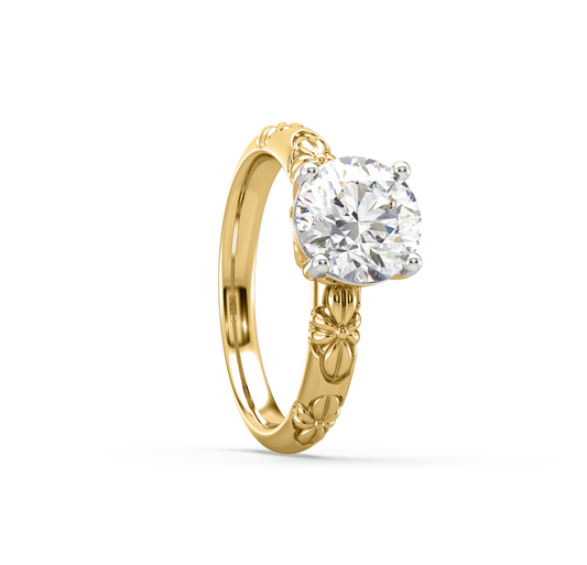Sienna Flower Solitaire Diamond Ring