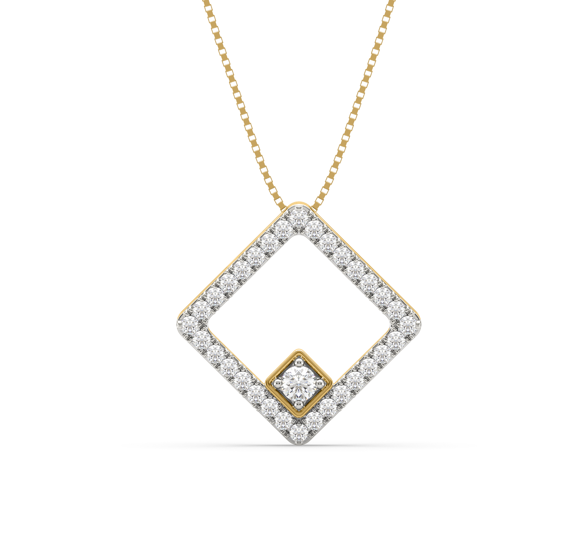 Kara Geometric Diamond Pendant