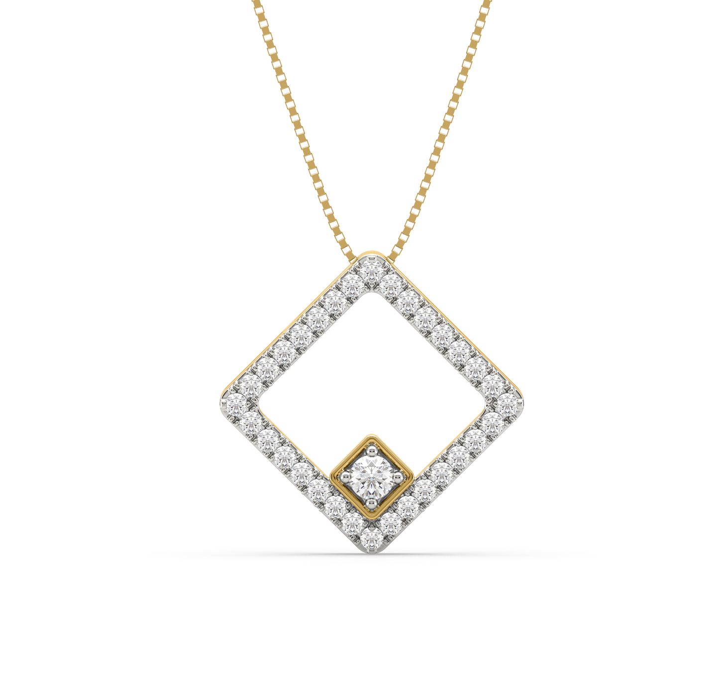 Kara Geometric Diamond Pendant