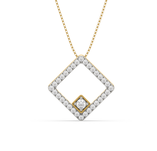 Kara Geometric Diamond Pendant