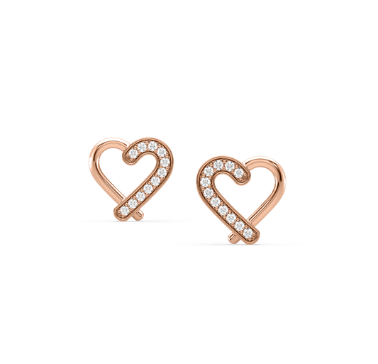 Demi Heart Diamond Earrings