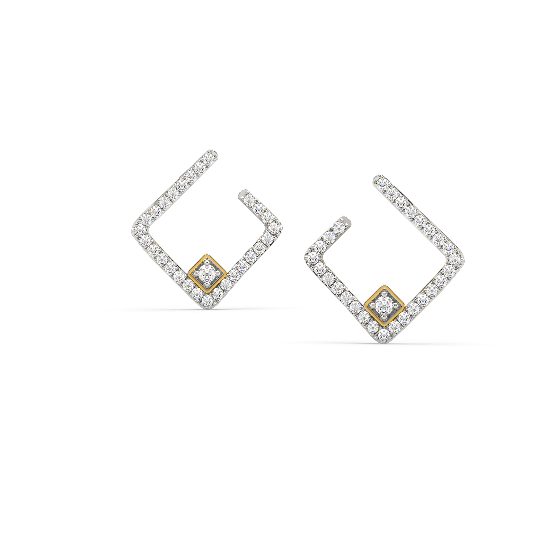 Kara Geometric Diamond Earrings