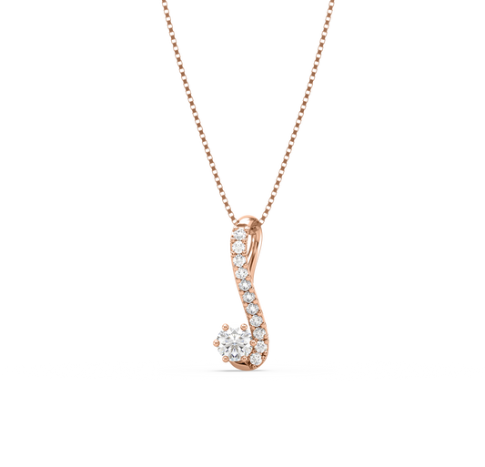 Katrina S-Shaped Diamond Pendant