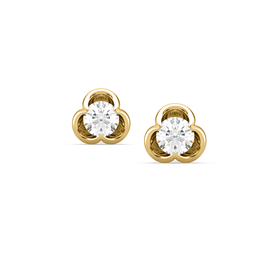 Tiska Swirl Diamond Stud Earrings