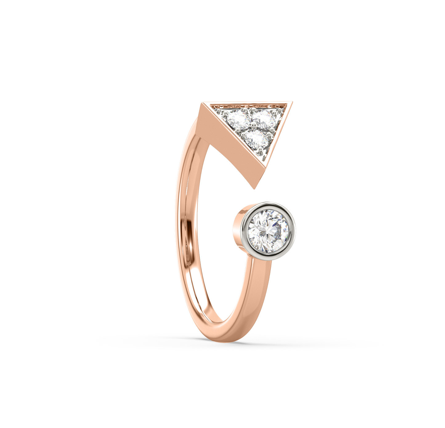 Lydia Open-Arrow Stackable Diamond Ring