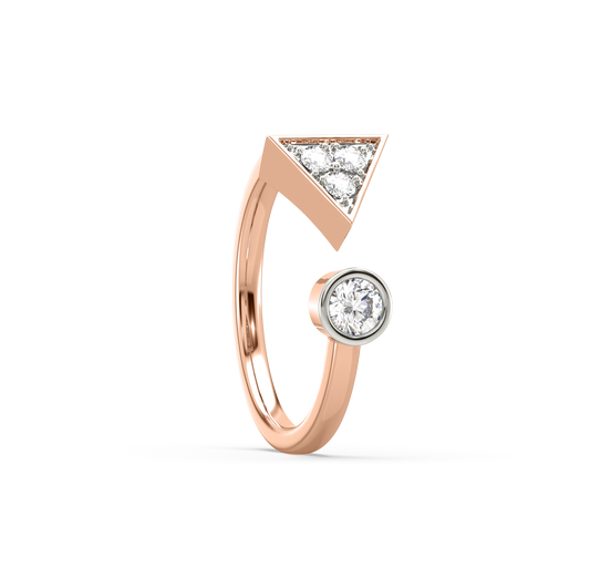Lydia Open-Arrow Stackable Diamond Ring