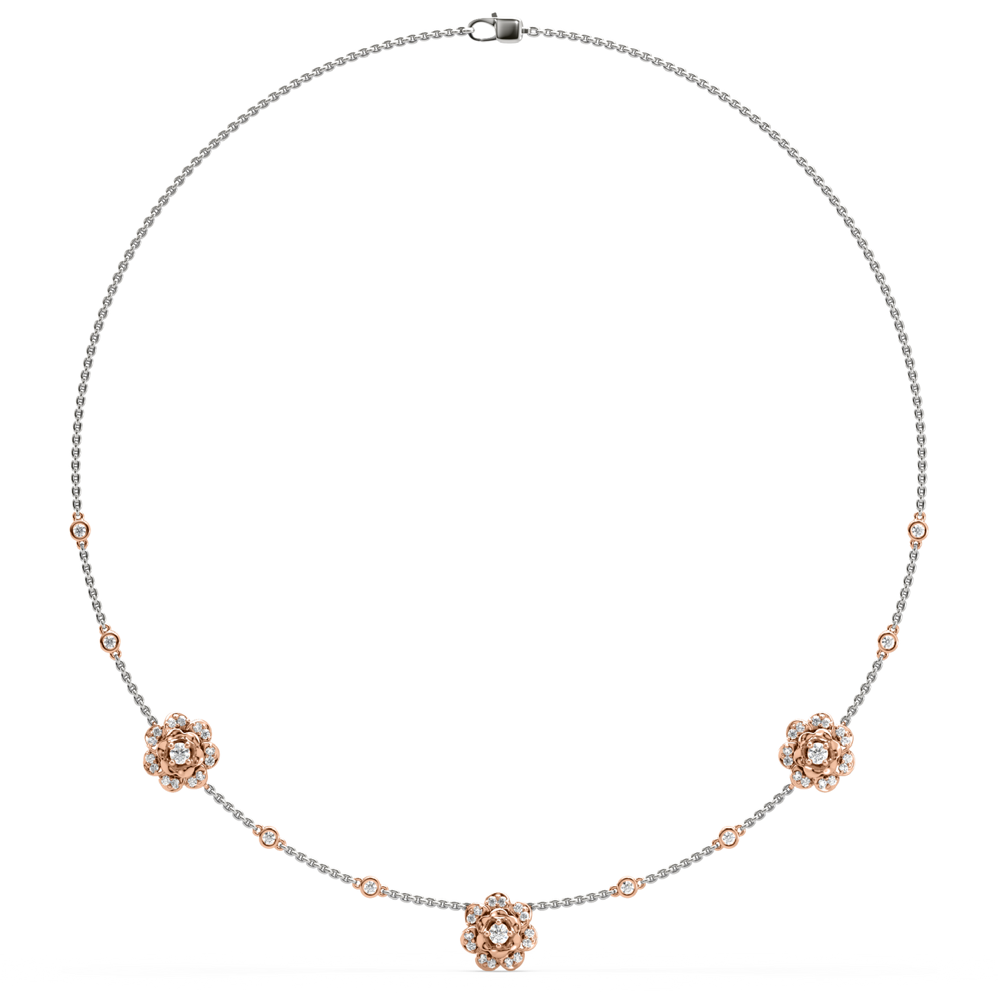 Edna Flower Diamond Necklace