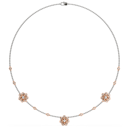 Edna Flower Diamond Necklace