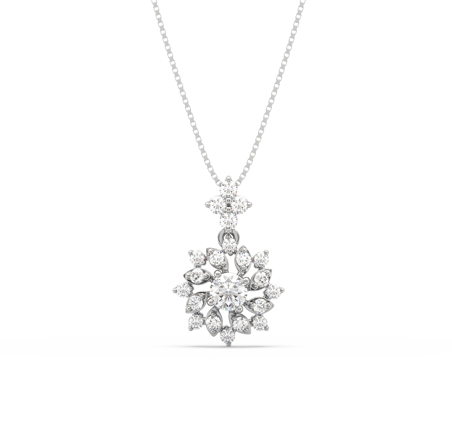 Lina Flower Diamond Pendant