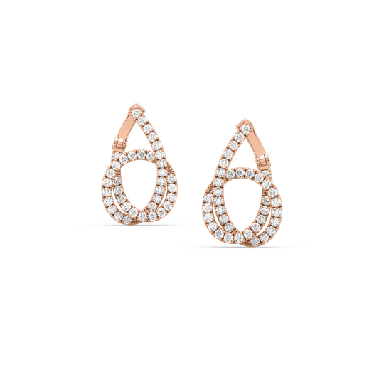 Sheila Intertwined Diamond Hoop Earrings