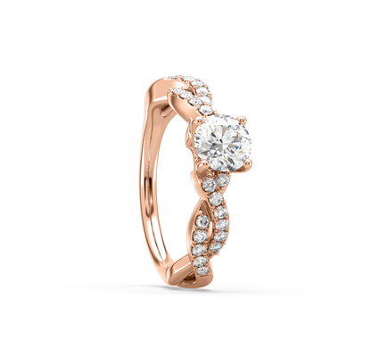 Nyla Twisted Solitaire Diamond Ring