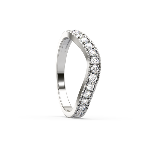 Lily Wave Stackable Diamond Ring