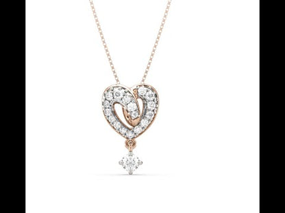 Melba Heart Drop Diamond Pendant