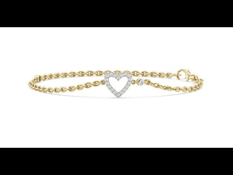 Clustered Heart Bracelet  Tennis Bracelet  Gold Presidents