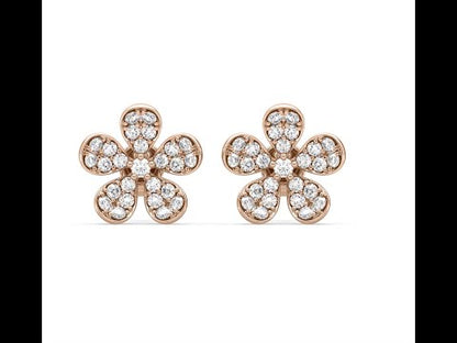 Lia Floral Diamond Earrings