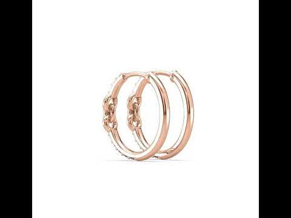 Polly Knot Diamond Hoops