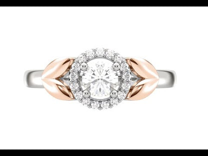 Cassandra Halo Diamond Ring