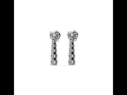 Catalina Linear Diamond Drop Earrings