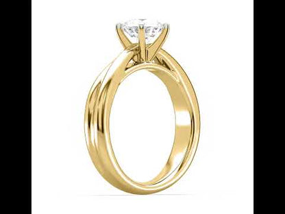 Julia Cross-over Solitaire Ring