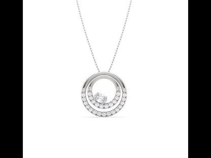 Elba 2 Line Oval Diamond Pendant