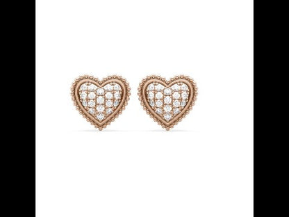 Dahlia Heart Diamond Studs