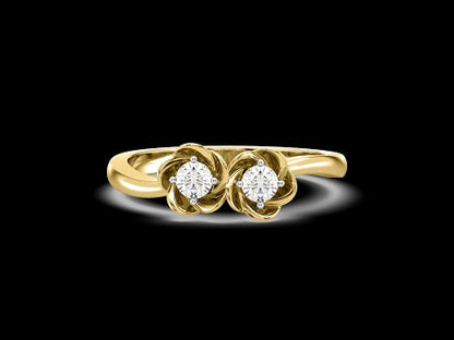 Romina Double Flower Diamond Ring