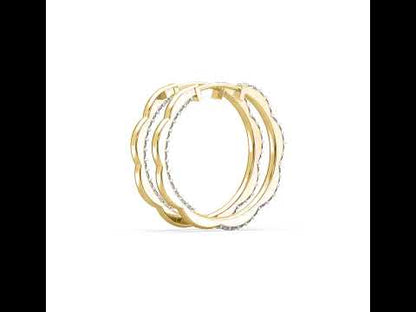 Stacey Diamond Hoop Earrings