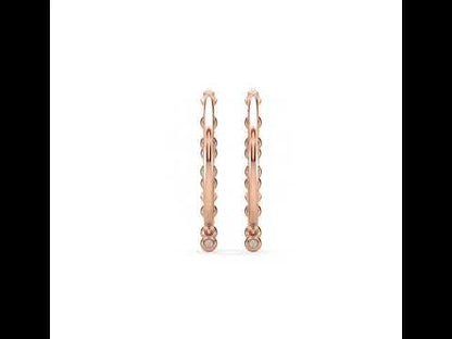 Tia Drops Diamond Hoop Earrings