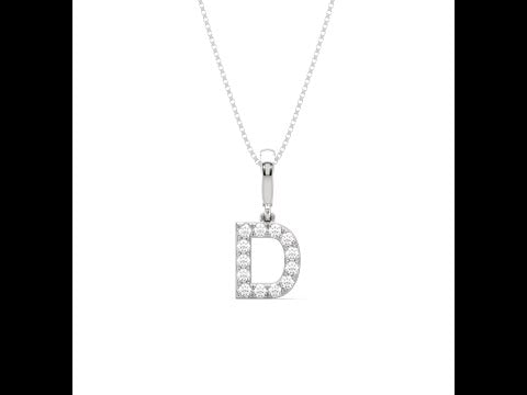 David Yurman Pave Initial Pendant Necklace in Sterling Silver with Dia –  NAGI