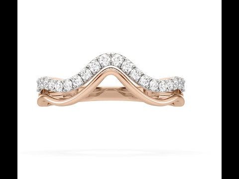 V-Shape Diamond Ring in 375/9K Yellow Gold 25797(R) | HABIB Jewels