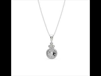 Minerva Halo Diamond Pendant