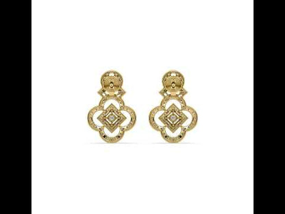 Lauren Floral Diamond Danglers