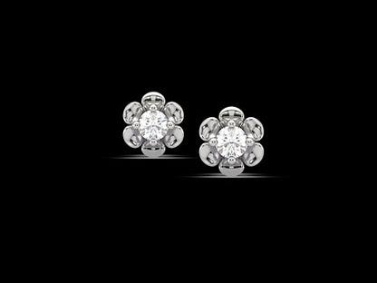 Aleah Flower Diamond Studs