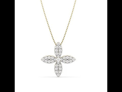 Leslie Flower Diamond Pendant