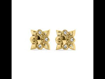 Justine Petal Diamond Studs