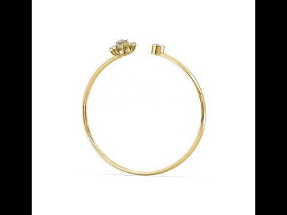 Neesha Flower Diamond Open Bangle