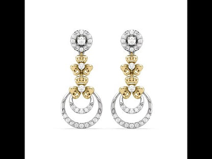 Elsie Flower Diamond Danglers