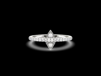 Aubrie Two Sided Triangle Diamond Ring