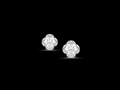 Demia Flower Solitaire Studs